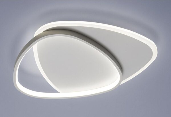 CIOP PLAFONIERA STRAVAGANTE LED 36W LUCE CCT 3000K-4000K IN METALLO BIANCO DESIGN MODERNO