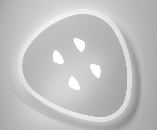 REPLICA LAMPADA DA PARETE O SOFFITTO BIANCA LED 36W LUCE CCT 3000K-4000K DESIGN MODERNO