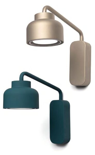 BOTTONE LAMPADA DA PARETE CON BRACCIO IN ALLUMINIO 4 COLORI LAMPADINA ATTACCO GX53 DESIGN MODERNO
