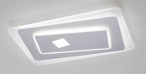BRIGHTON PLAFONIERA RETTANGOLARE LED 40W LUCE CCT 3000K-4000K IN METALLO BIANCO E SABBIA MODERNA