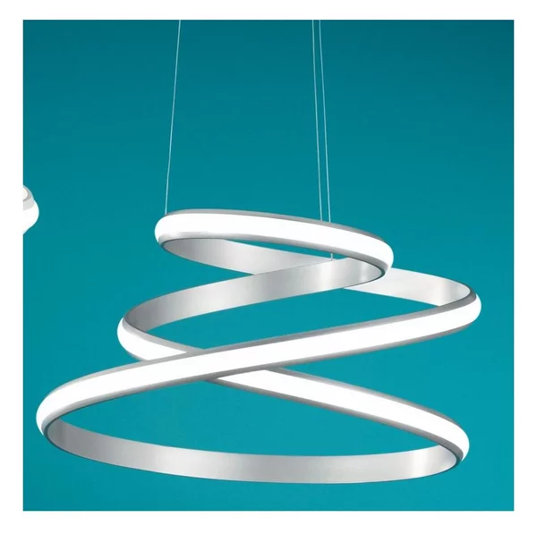 VUELTA SOSPENSIONE LAMPADARIO LED INTEGRATO 50W DIMMERABILE GRIGIA O BIANCA
