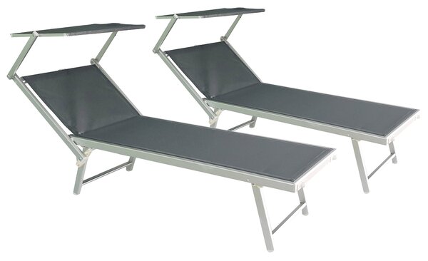 Sedia a sdraio, lettino da giardino set Allibert Daytona polyrattan rattan effetto frigorifero