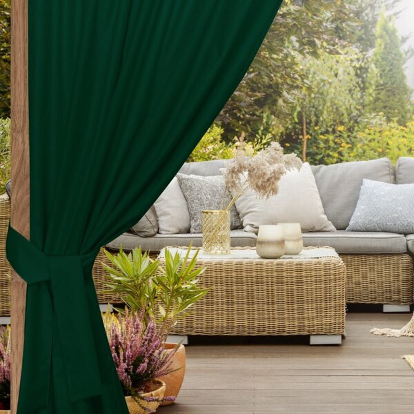 Nastro per fissaggio tende da giardino 160x8 cm verde bottiglia
