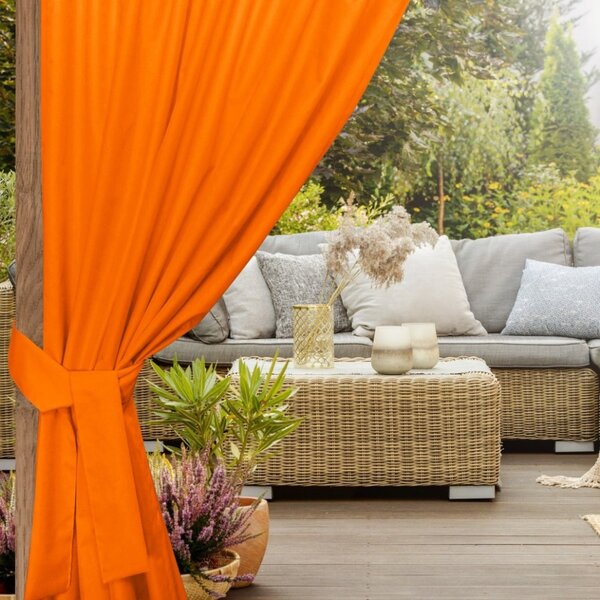Nastro per fissaggio tende da giardino 160x8 cm arancio