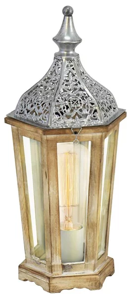 Eglo 54618 - Lampada da tavolo LED 1xE27/4W/230V argento/marrone