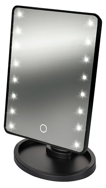 Specchio da Tavolo con LED per Trucco Make-Up Kooper Nero