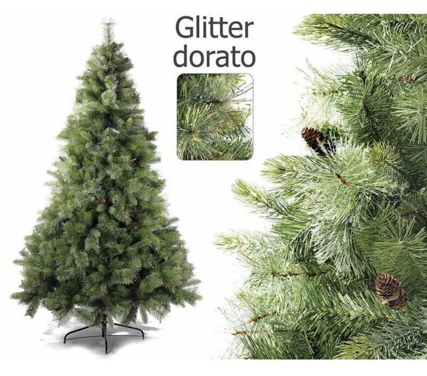 Albero di Natale Colorado con Glitter e Pigne