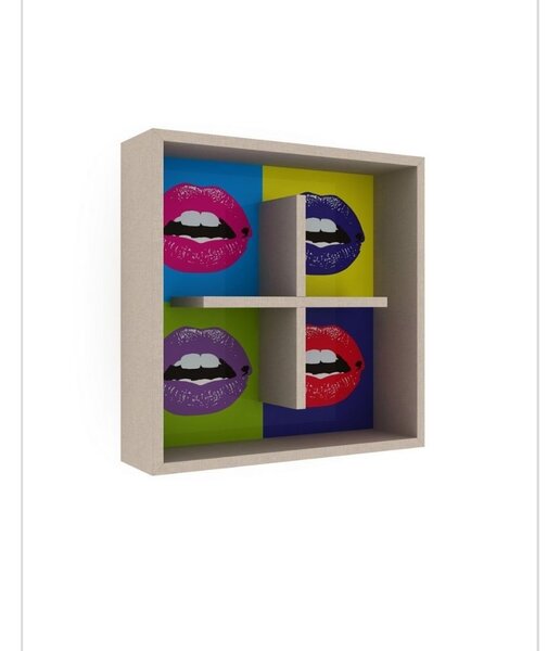 Libreria pensile Kiss 60x60x16 cm