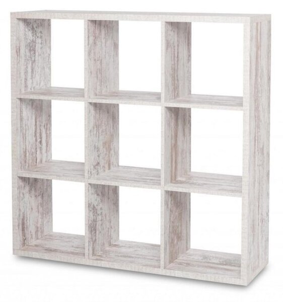 Libreria divisorio 107x33x107 cm bianco consumato