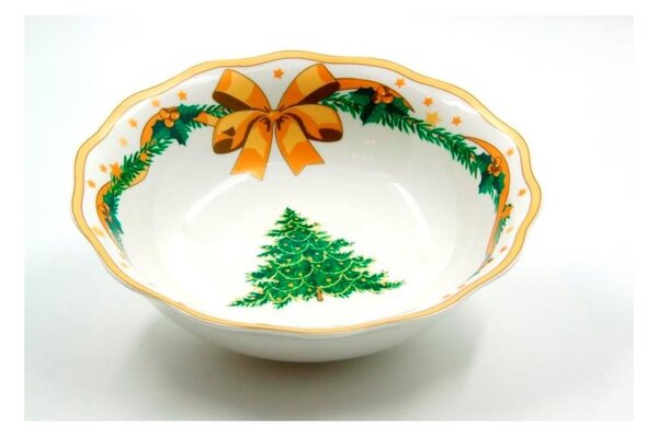 Insalatiera in Ceramica "Gold Christmas" - Royal Family