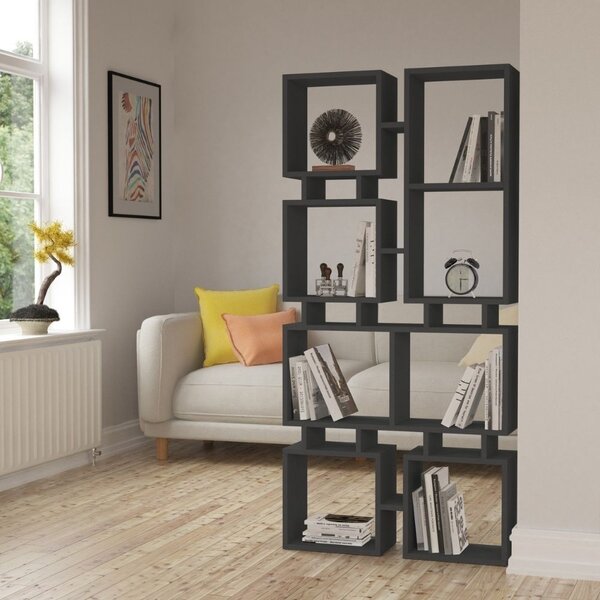 Libreria bifacciale 79x166,5 cm Rail antracite