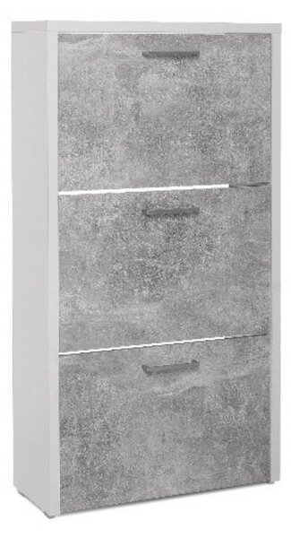 Scarpiera Fulda 61x115x25 cm cemento bianco