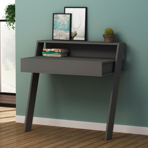 DecHome Scrittoio Moderno Dimensioni 94x50x91 cm colore Antracite - Cowork