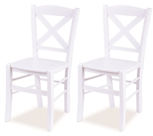 Set 2 Sedia 45x45x89 cm Borgogna bianco