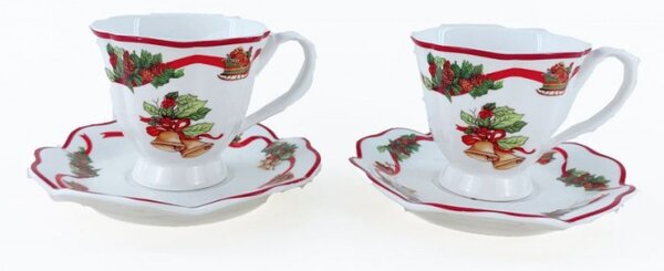 Set 2 Tazzine da Caffè in Porcellana "Christmas Wishes "- Royal Family