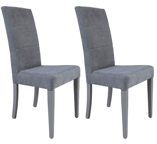 Set 2 Sedie 47x47x101 cm Giada Enjoy 23 tessuto Grigio