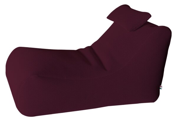 Lettino Chaise Lounge 120x70x65 cm con Cuscino in Poliestere Armonia Bordeaux