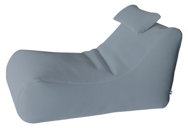 Lettino Chaise Lounge 120x70x65 cm con Cuscino in Poliestere Armonia Grigio Chiaro