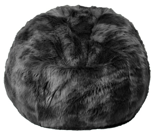 Maxy Pouf 80x80x70 cm in Pelliccia Sintetica Nuvola Grigio
