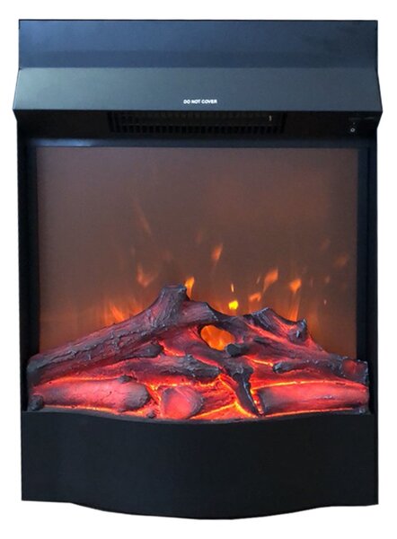 Camino Elettrico da Incasso 62,4x44,8x16,5 cm Effetto Fiamma 1600W Corsica Nero