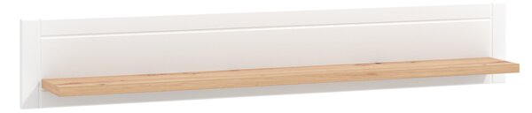 Mensola da Parete 146x19x24 cm Bianco Laminato e Quercia