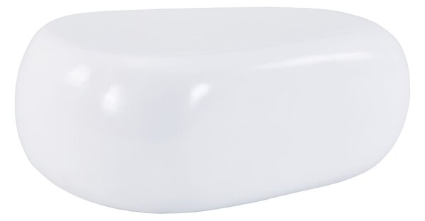 Tavolino Evolution Stone, Resina Bianco Laccato Opaco