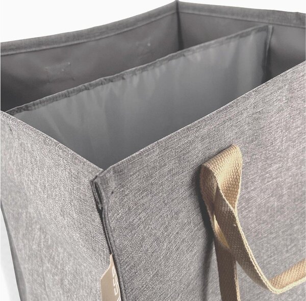 Cesta per il bucato grigia in tessuto 71 l Laundry Hub Tweed duplo – Rolser