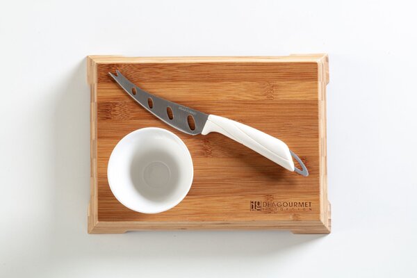 Kit Aperitivo Tagliere Legno Scuro 27,3x20,7x4,5 cm con Accessori