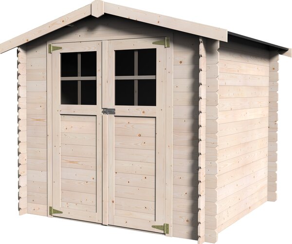 Casetta Box da Giardino per Attrezzi 2,30x2,13m Senza Pavimento in Legno Abete 19mm Milovic NG