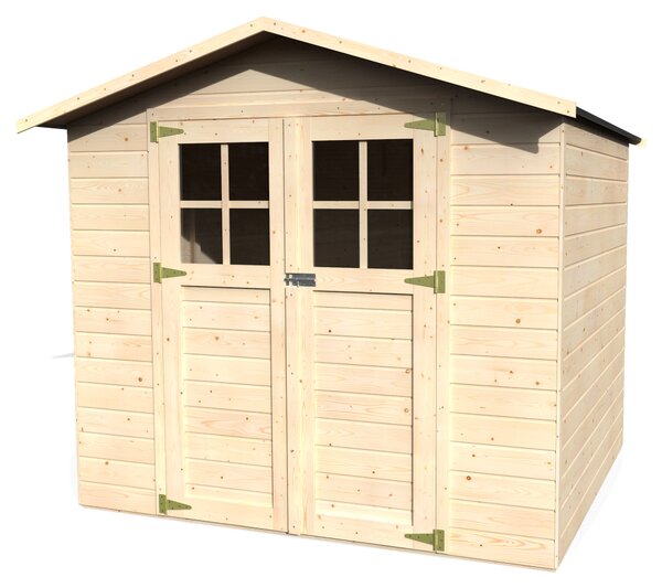 Casetta Box da Giardino per Attrezzi 2,29x2,02m con Pavimento in Legno Abete 12mm Lode