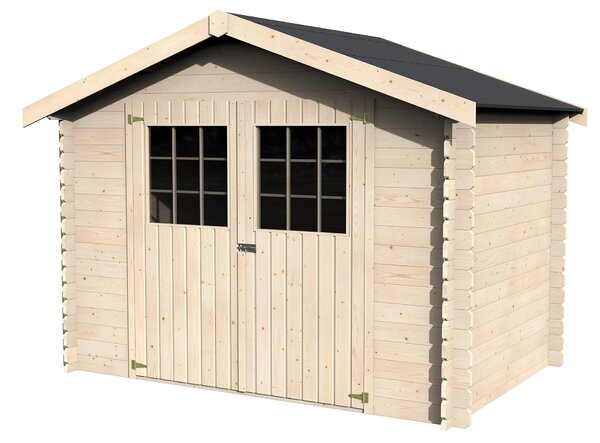 Casetta Box da Giardino per Attrezzi 3,17x2,13m Senza Pavimento in Legno Abete 28mm Flosova NG