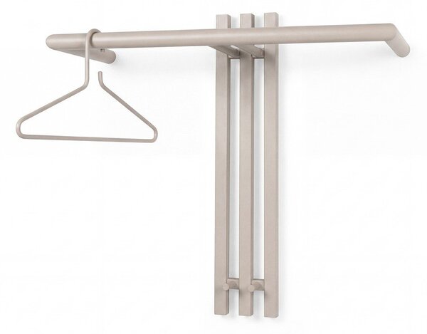 Attaccapanni da parete grigio tortora in acciaio 65 cm Senza – Spinder Design