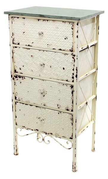 Mobile in Metallo con 4 Cassetti H 92 cm
