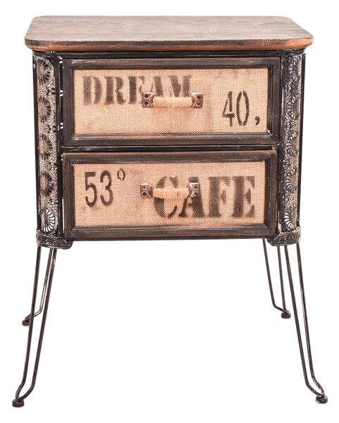 Mobile Vintage con 2 Cassetti H 635 cm