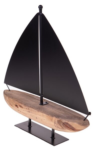 Modellino Barca con Vele in Metallo 45x105 H 48 cm