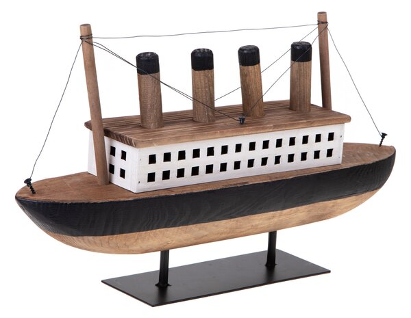 Modellino Barca Motore 55x13 H 32 cm