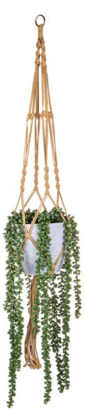 Pianta Artificiale Sedum con Pot da Appendere Ø 14 H 110 cm