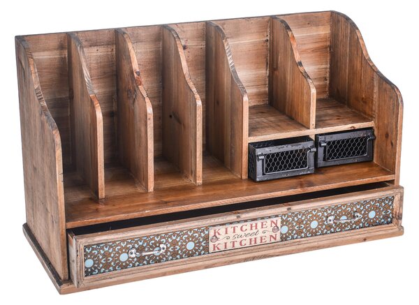 Portadocumenti Vintage con Cassetti Larghezza 58 cm