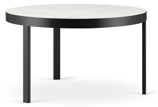 Tavolino con piano in pietra Stone 2 bianco e nero