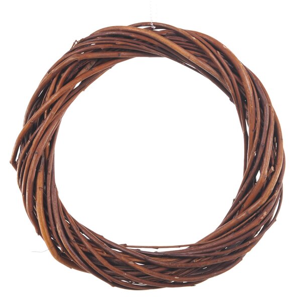 Set 6 Coroncine Naturale di Rattan Larghezza 25 cm