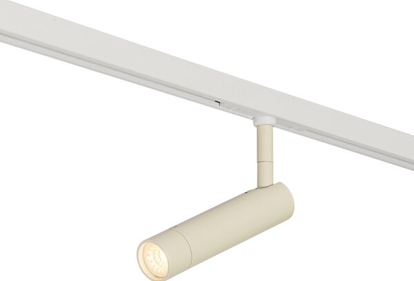 Faretto moderno beige e bianco per sistema binario monofase - Slimline Uzzy