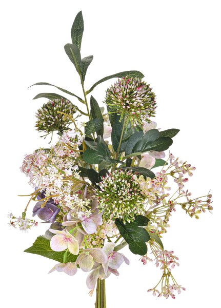 Set 2 Bouquet Artificiali Legato con Ortensie H 55 cm