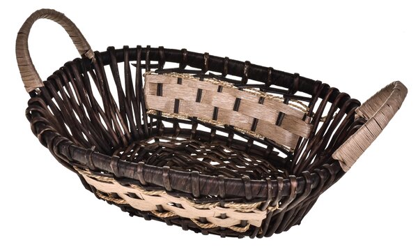 Set 2 Cesti Ovali con Manici Larghezza 44 cm