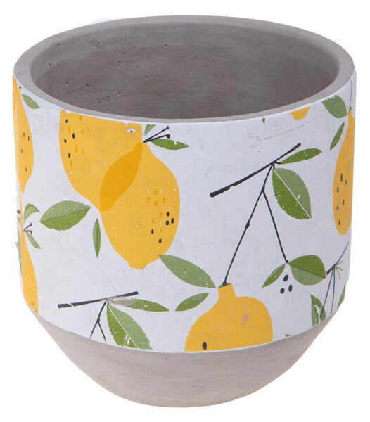 Set 2 Contenitori Decorativo Limoni Ø 17 H 17 cm