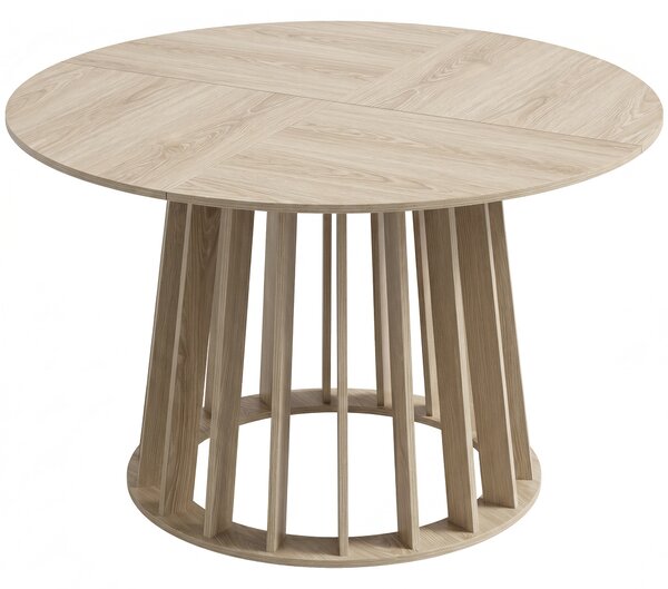 HOMCOM Tavolo da pranzo rotondo per 4-6 persone, Ø 120 x 75 cm, legno naturale | Aosom Italy