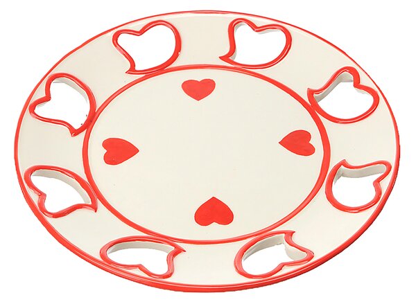 Set 2 Piatti con Cuori H 26 cm
