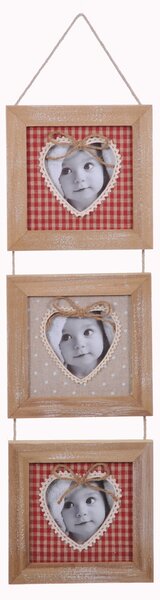Set 2 Portafoto da Appendere x 3 H 47 cm Dimensione Foto Applicabile 7x10K cm