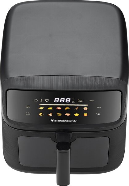 Melchioni Friggitrice ad Aria 10 Litri Potenza 2100W con Doppia Resistenza e Auto-spegnimento colore Nero Martina - 118340057