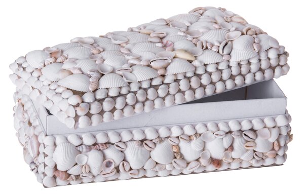 Set 2 Scatole Rett Decori Conchiglie 30 cm