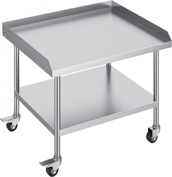 Tavolo da lavoro in acciaio inox - Tavolo da preparazione 762x914 mm - Tavolo mobile commerciale per la ristorazione - Postazione di lavoro in cucina di alta qualità - Uso versatile